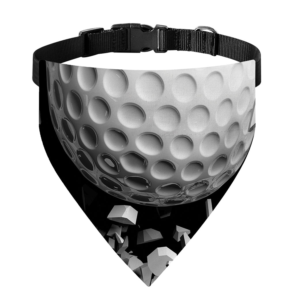 Golf Ball Breaking Wall Print Over The Collar Dog Bandana