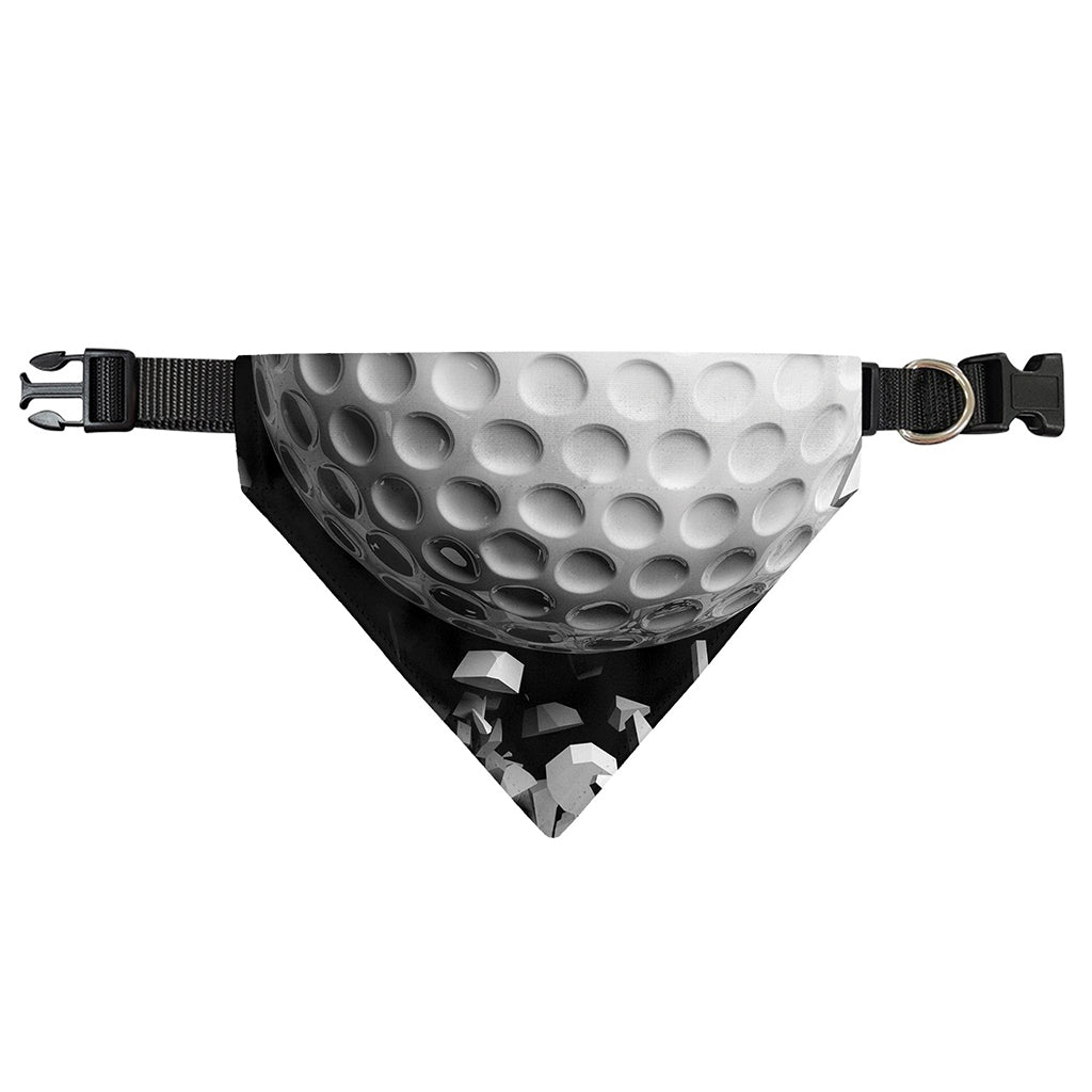 Golf Ball Breaking Wall Print Over The Collar Dog Bandana