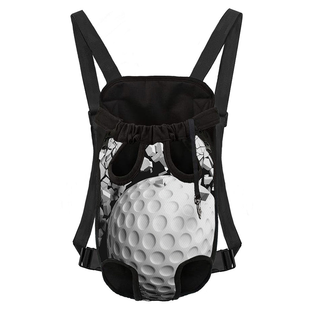 Golf Ball Breaking Wall Print Pet Carrier Backpack