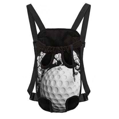 Golf Ball Breaking Wall Print Pet Carrier Backpack