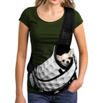 Golf Ball Breaking Wall Print Pet Sling Carrier