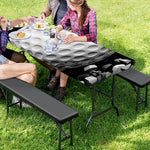 Golf Ball Breaking Wall Print Picnic Table Cover