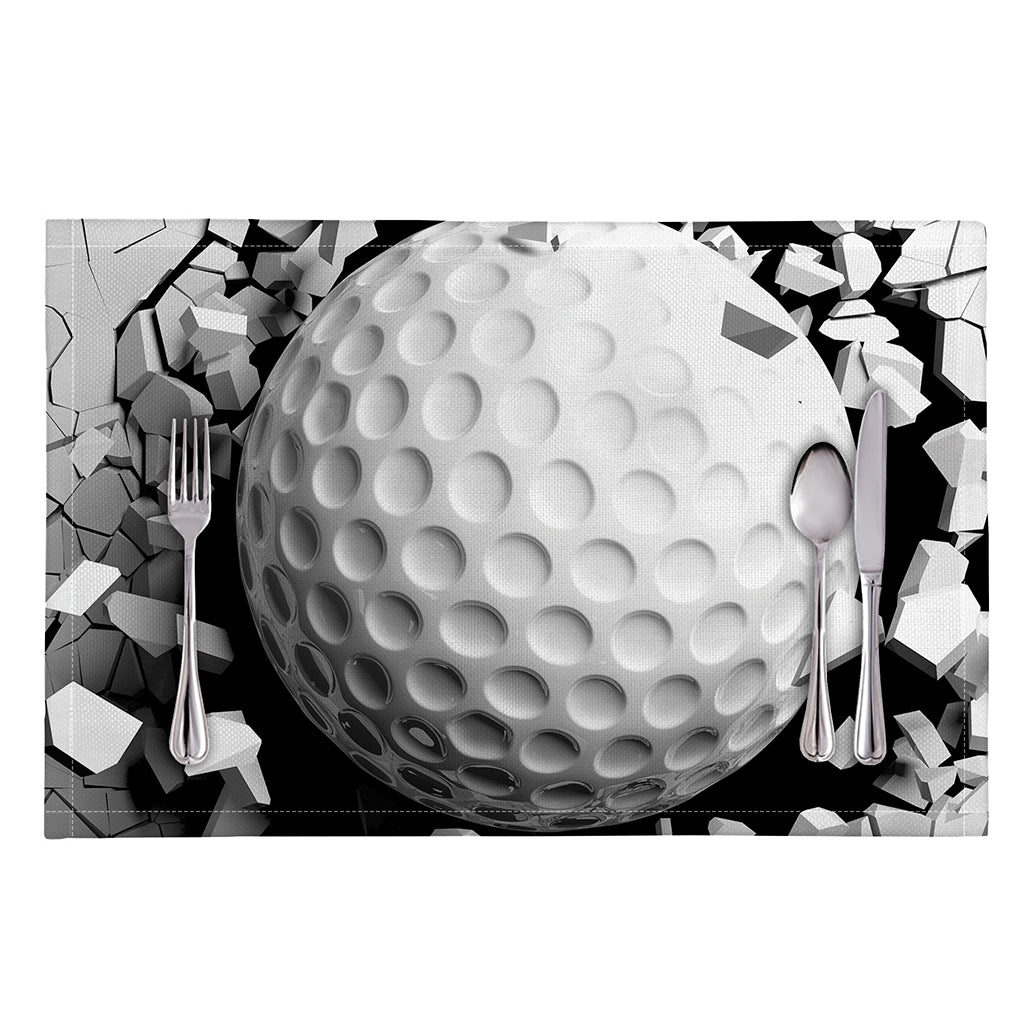 Golf Ball Breaking Wall Print Placemat