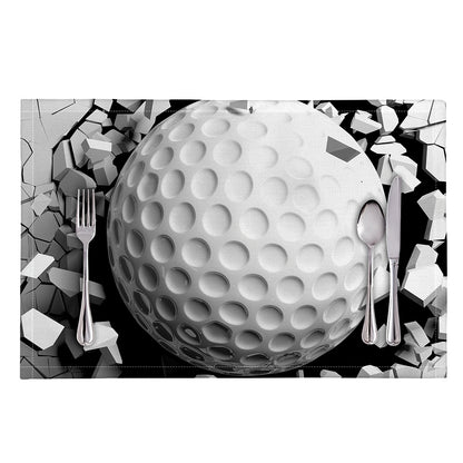 Golf Ball Breaking Wall Print Placemat