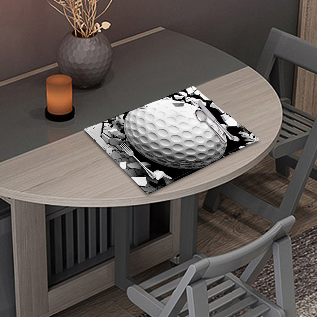 Golf Ball Breaking Wall Print Placemat