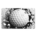 Golf Ball Breaking Wall Print Polyester Doormat