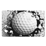 Golf Ball Breaking Wall Print Polyester Doormat