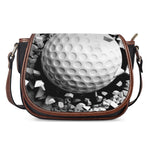 Golf Ball Breaking Wall Print Saddle Bag