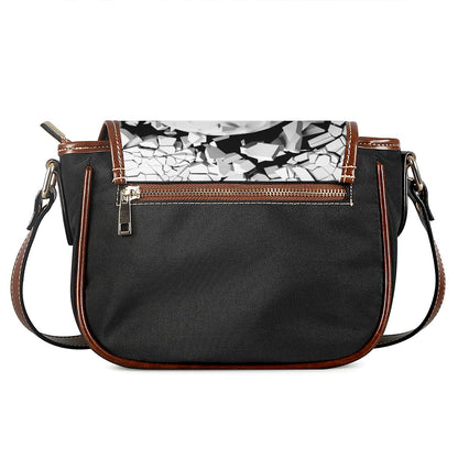 Golf Ball Breaking Wall Print Saddle Bag