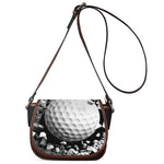 Golf Ball Breaking Wall Print Saddle Bag