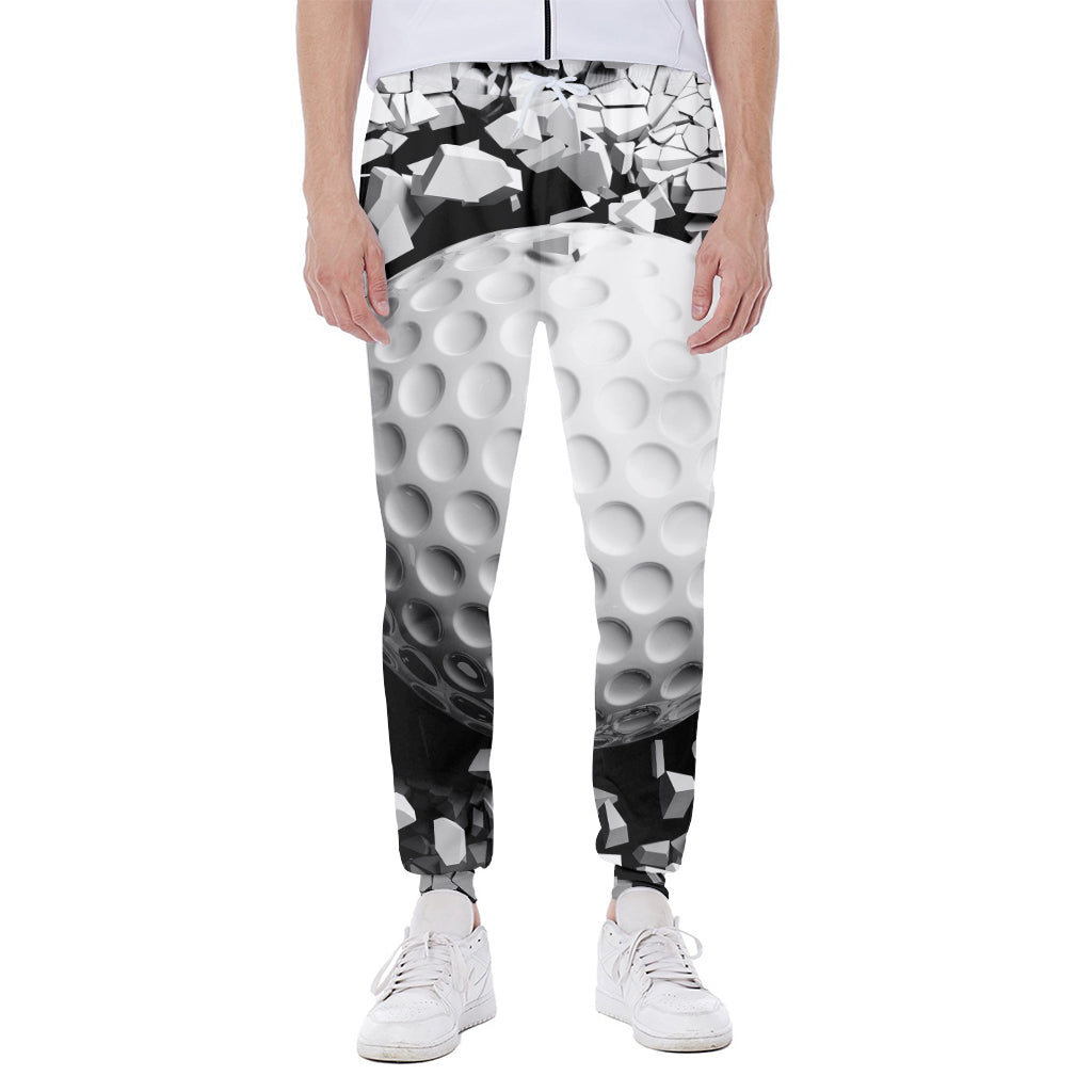 Golf Ball Breaking Wall Print Scuba Joggers