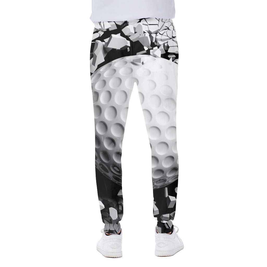 Golf Ball Breaking Wall Print Scuba Joggers