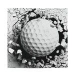 Golf Ball Breaking Wall Print Silk Bandana