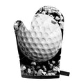 Golf Ball Breaking Wall Print Single Oven Mitt