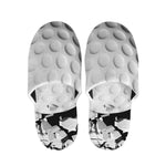 Golf Ball Breaking Wall Print Slippers