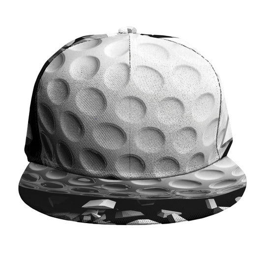 Golf Ball Breaking Wall Print Snapback Cap