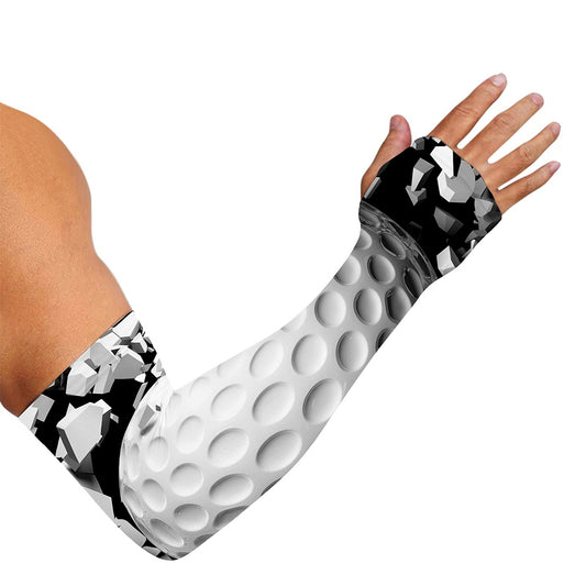 Golf Ball Breaking Wall Print Sun Protection Arm Sleeves