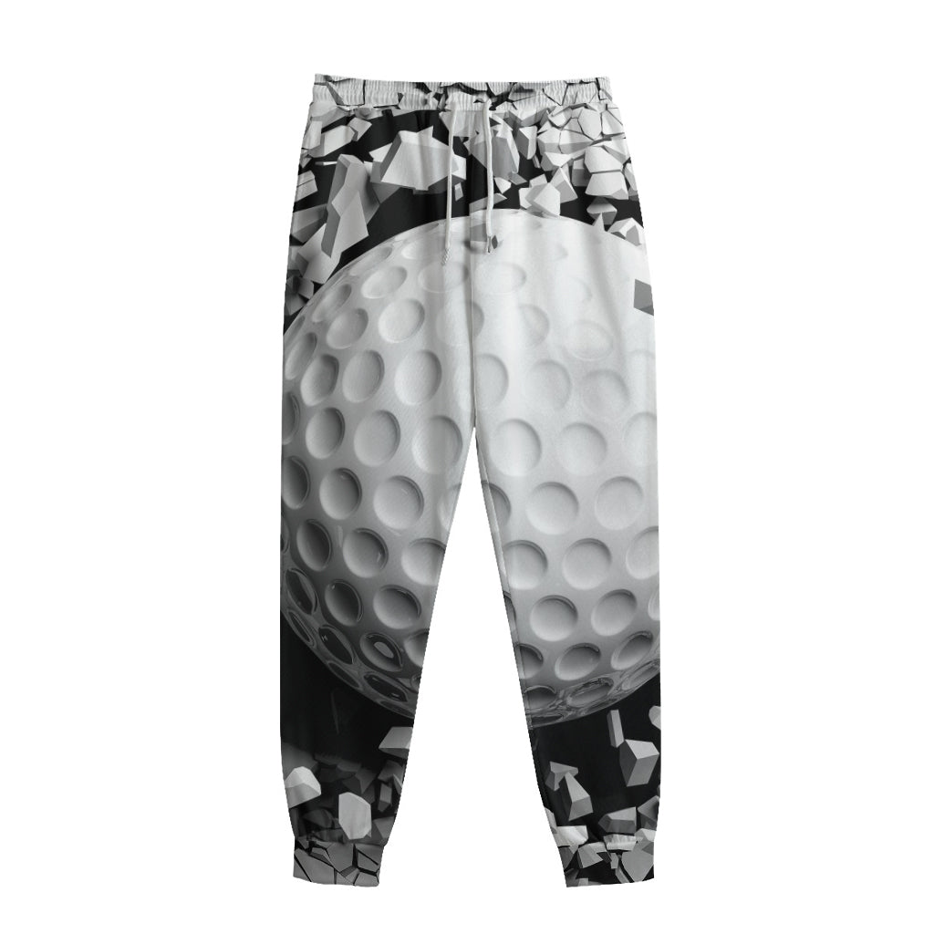 Golf Ball Breaking Wall Print Sweatpants