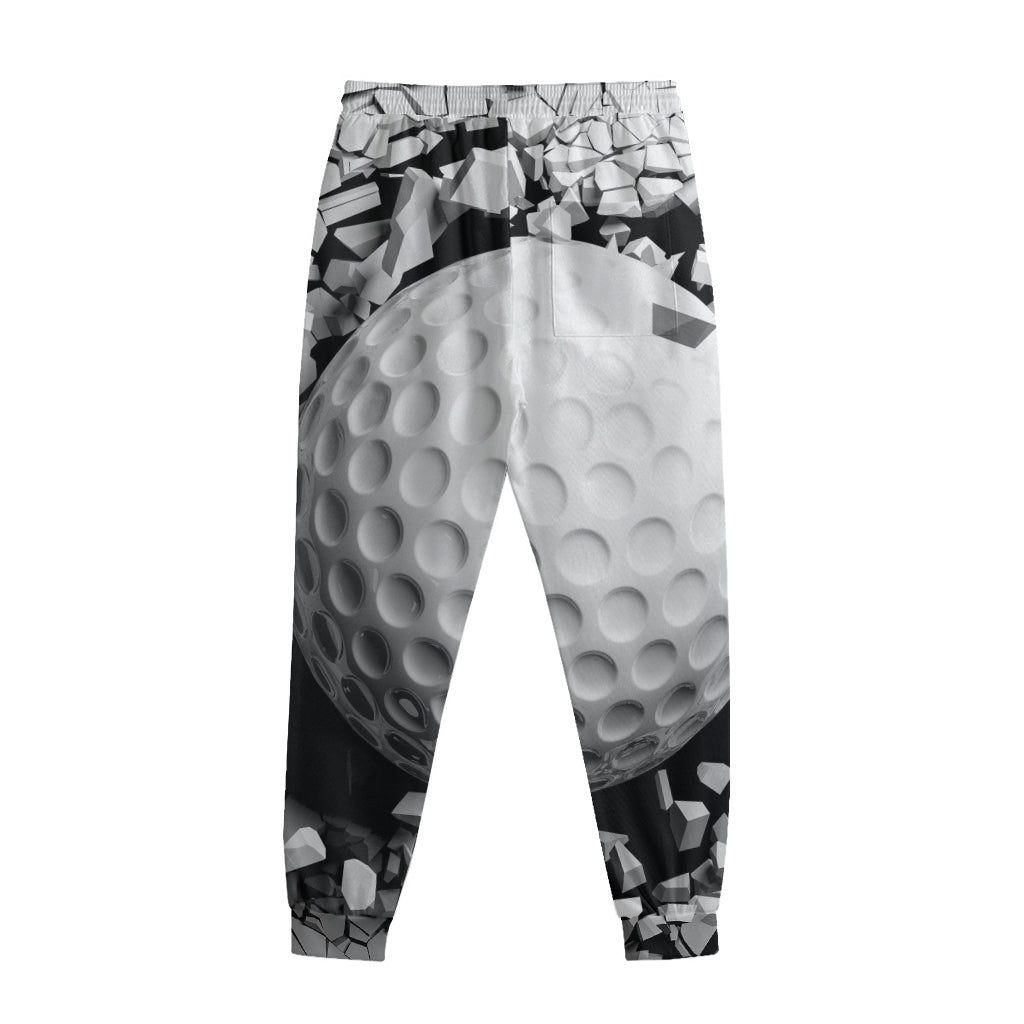 Golf Ball Breaking Wall Print Sweatpants