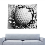 Golf Ball Breaking Wall Print Tapestry