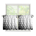 Golf Ball Breaking Wall Print Tier Curtains
