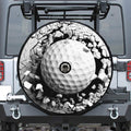 Golf Ball Breaking Wall Print Tire Cover With Camera Hole