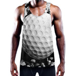 Golf Ball Breaking Wall Print Training Tank Top