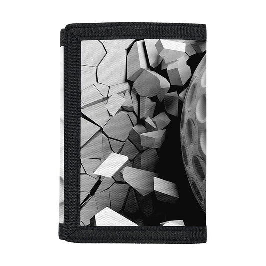 Golf Ball Breaking Wall Print Trifold Wallet