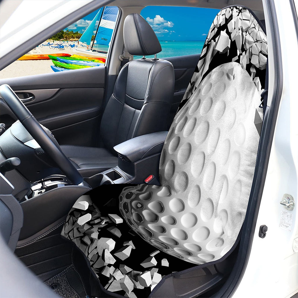 Golf Ball Breaking Wall Print Waterproof Car Seat Cover