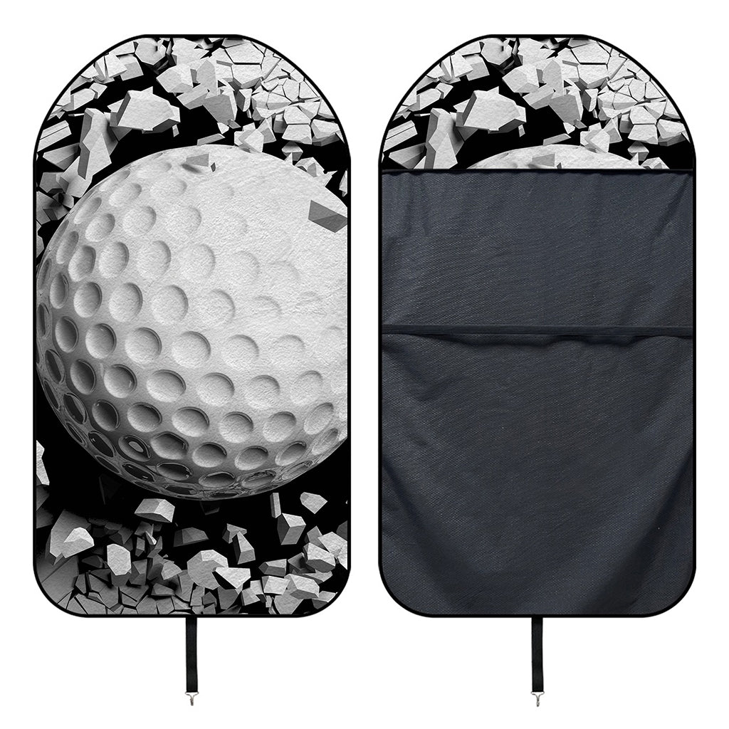 Golf Ball Breaking Wall Print Waterproof Car Seat Cover