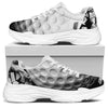 Golf Ball Breaking Wall Print White Chunky Shoes