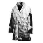 Golf Ball Breaking Wall Print Women's Bathrobe