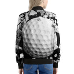 Golf Ball Breaking Wall Print Women's Bomber Jacket