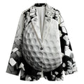 Golf Ball Breaking Wall Print Women's Cotton Blazer