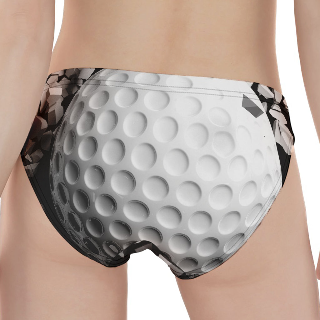 Golf Ball Breaking Wall Print Women's Panties