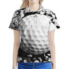 Golf Ball Breaking Wall Print Women's Polo Shirt