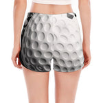 Golf Ball Breaking Wall Print Women's Split Running Shorts