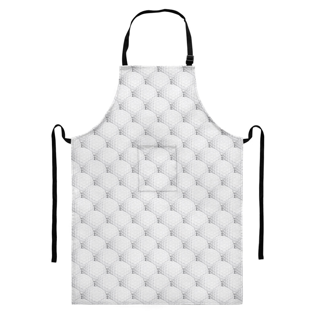 Golf Ball Pattern Print Bib Apron With Pocket