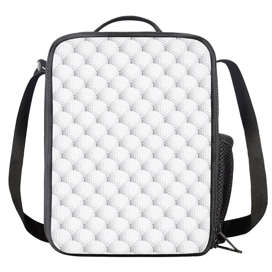 Golf Ball Pattern Print Crossbody Lunch Bag