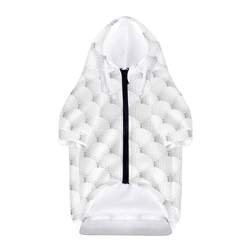 Golf Ball Pattern Print Dog Zip Up Hoodie