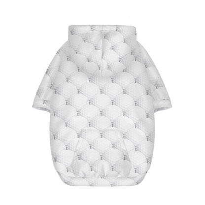 Golf Ball Pattern Print Dog Zip Up Hoodie