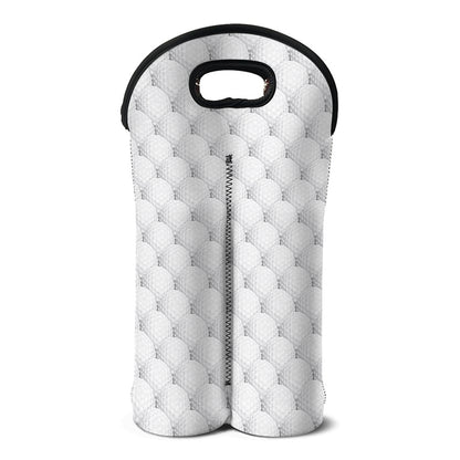 Golf Ball Pattern Print Double Neoprene Wine Tote
