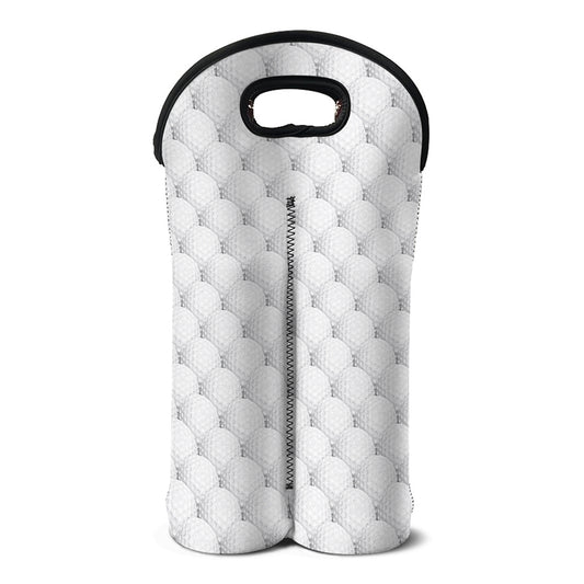 Golf Ball Pattern Print Double Neoprene Wine Tote