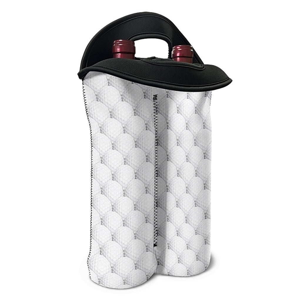 Golf Ball Pattern Print Double Neoprene Wine Tote