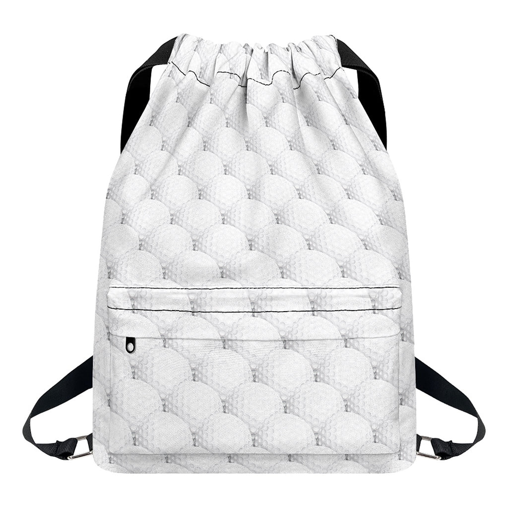 Golf Ball Pattern Print Drawstring Backpack