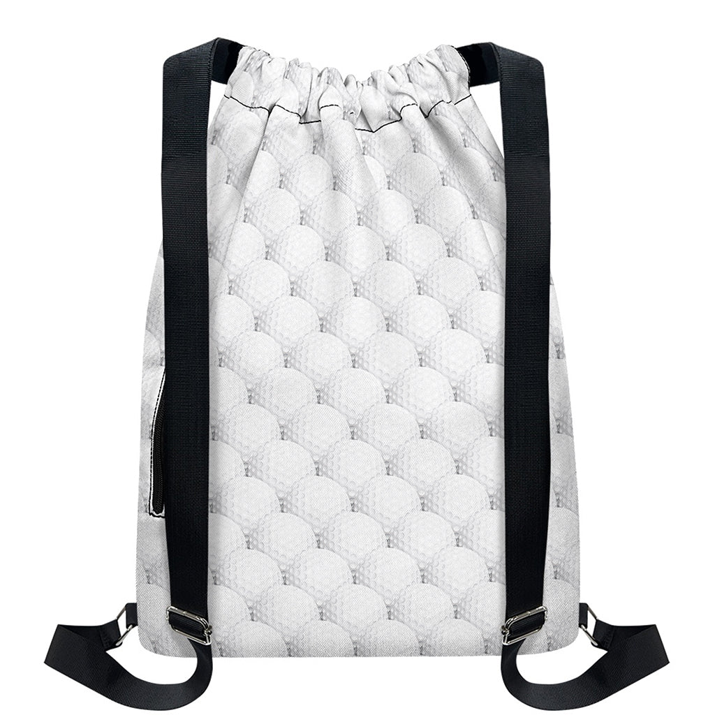 Golf Ball Pattern Print Drawstring Backpack