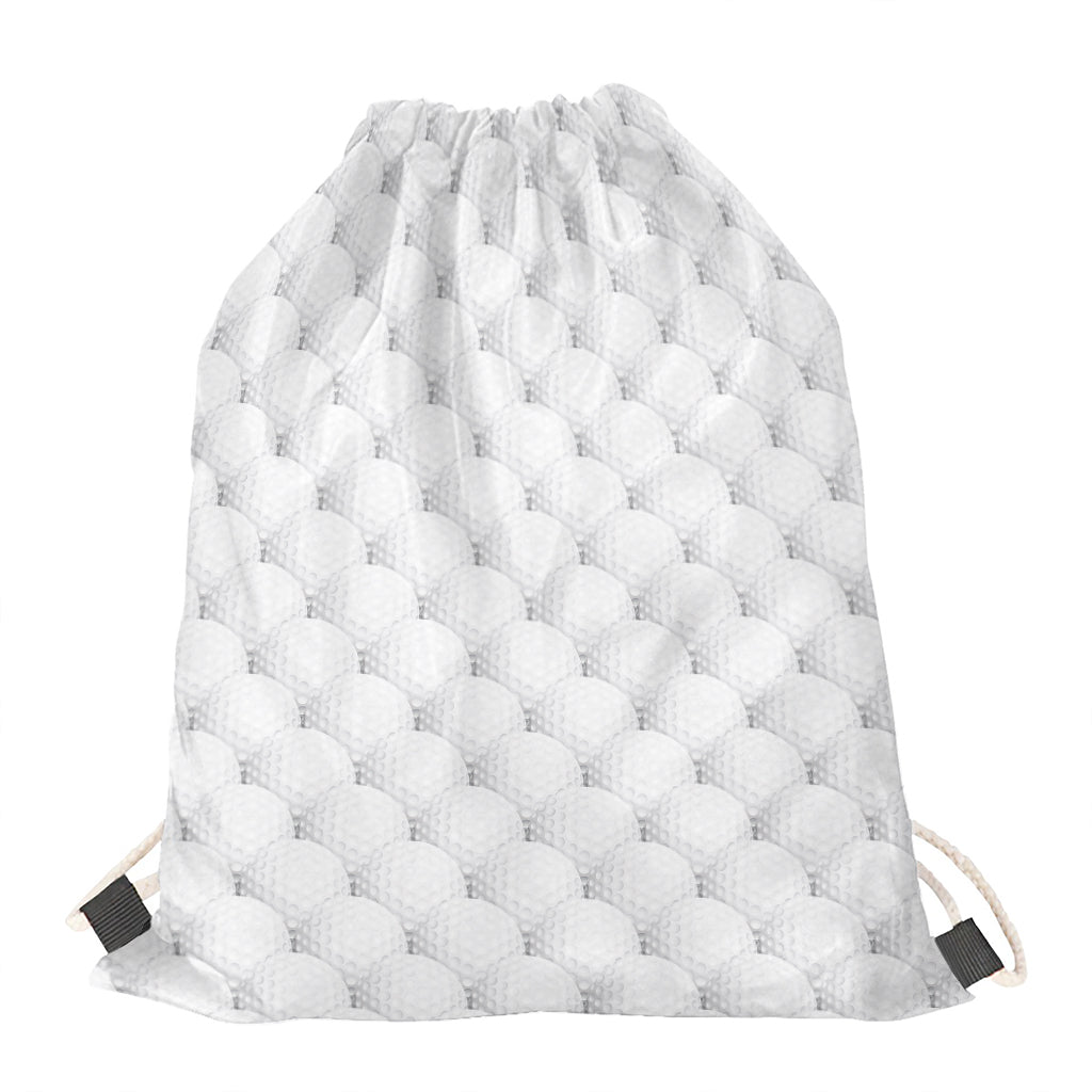 Golf Ball Pattern Print Drawstring Bag