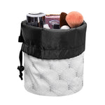 Golf Ball Pattern Print Drawstring Makeup Bag