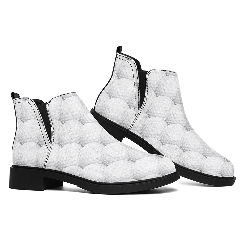 Golf Ball Pattern Print Flat Ankle Boots