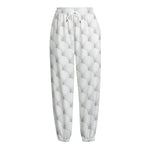 Golf Ball Pattern Print Fleece Lined Knit Pants